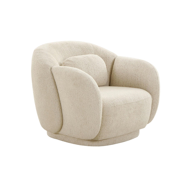 TOV Misty Cream Boucle Accent Chair