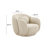TOV Misty Cream Boucle Accent Chair