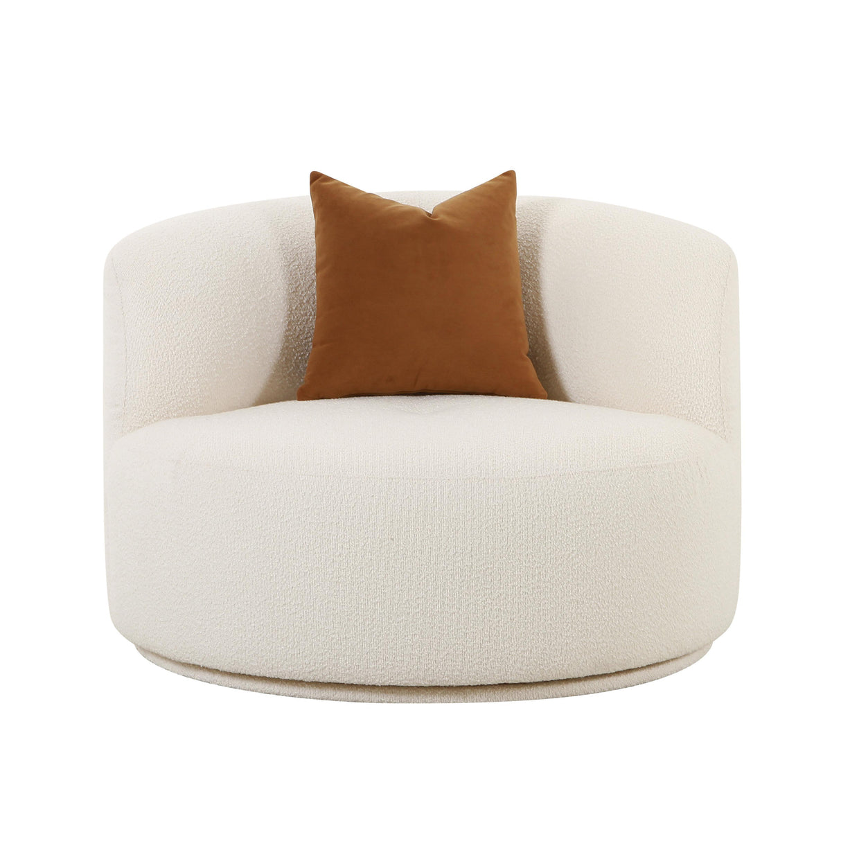 TOV Fickle Cream Boucle Swivel Chair