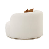 TOV Fickle Cream Boucle Swivel Chair