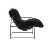 TOV Kimi Black Genuine Sheepskin Chair