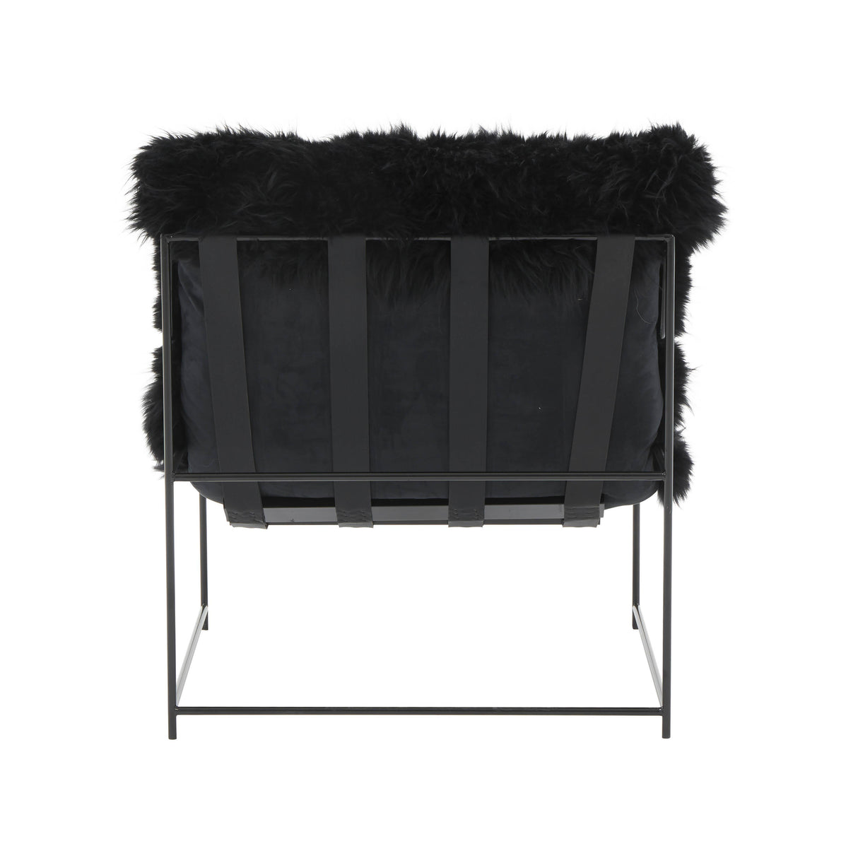 TOV Kimi Black Genuine Sheepskin Chair