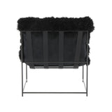 TOV Kimi Black Genuine Sheepskin Chair