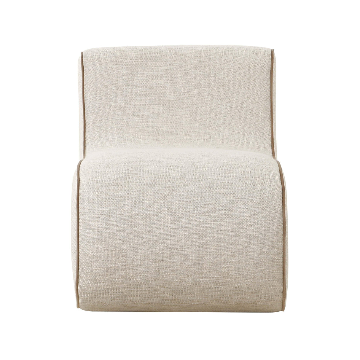 TOV Senna Cream Basketweave Accent Chair