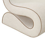 TOV Senna Cream Basketweave Accent Chair