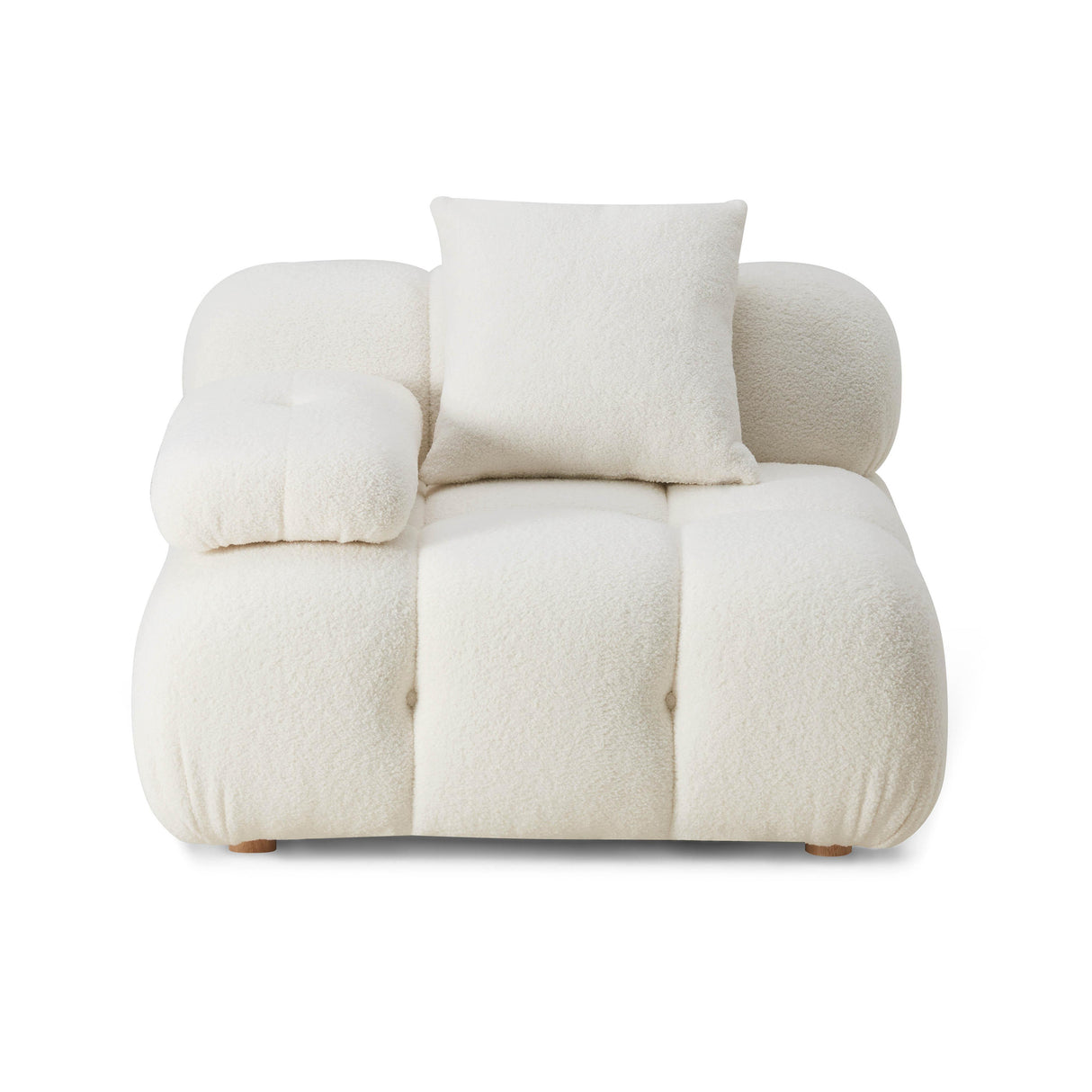 TOV Calliope Cream Vegan Shearling Modular Corner Chair