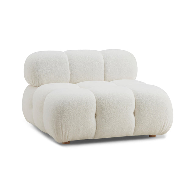 TOV Calliope Cream Vegan Shearling Modular Armless Chair