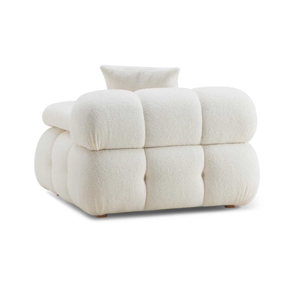 TOV Calliope Cream Vegan Shearling Modular Armless Chair