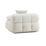 TOV Calliope Cream Vegan Shearling Modular Armless Chair