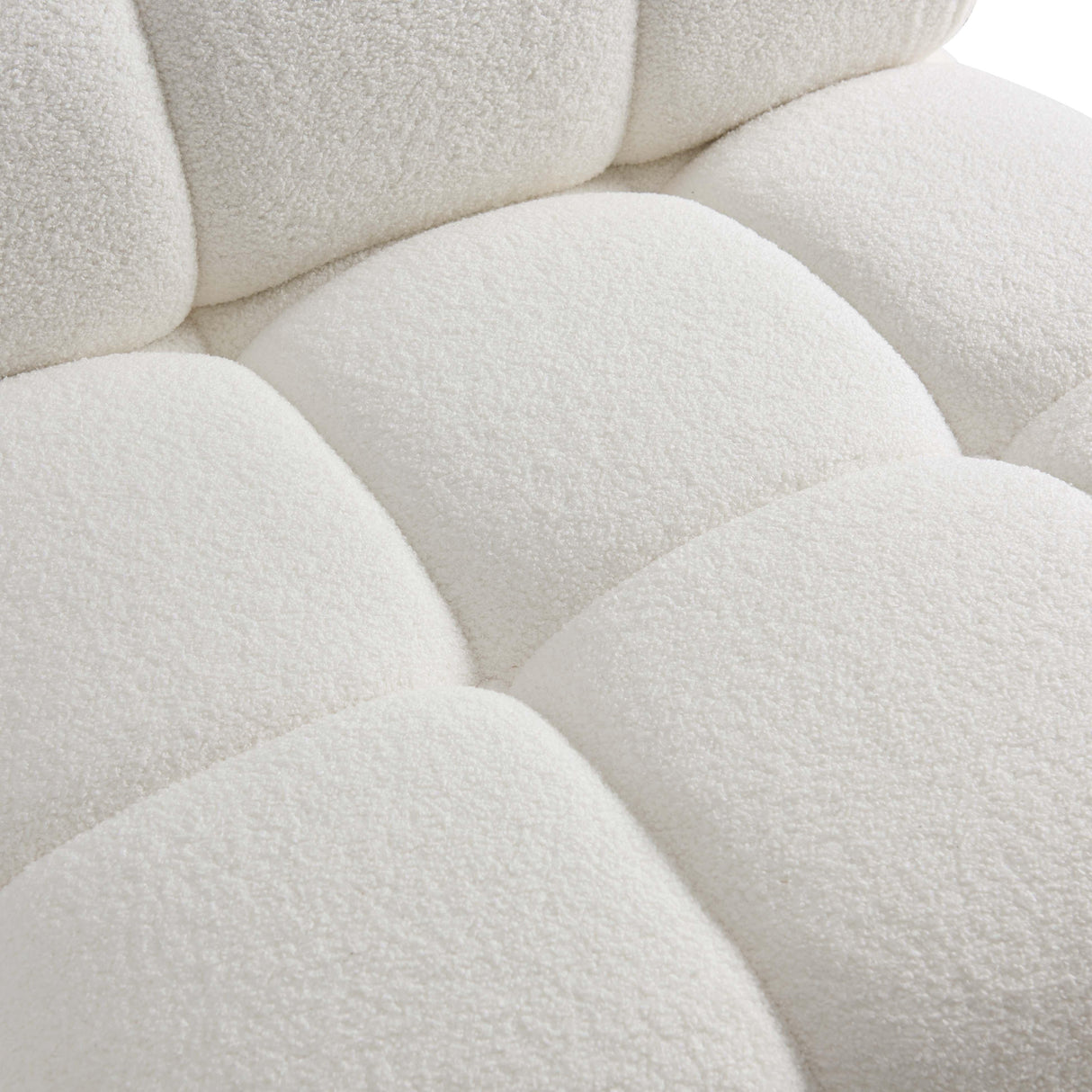 TOV Calliope Cream Vegan Shearling Modular Armless Chair