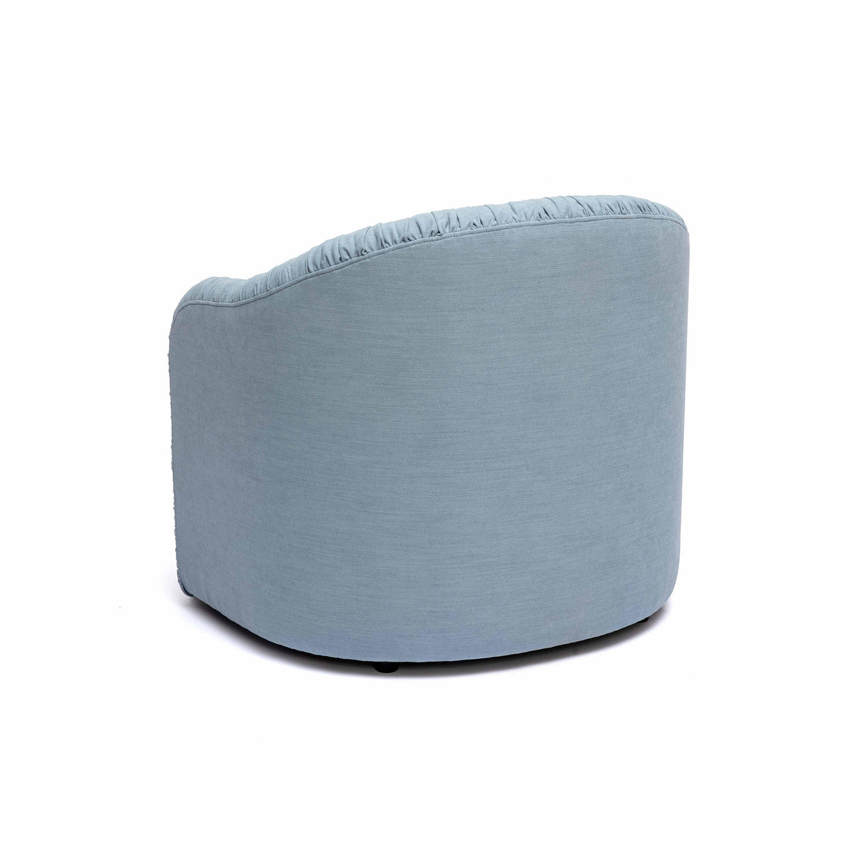 TOV Pamela Faded Blue Recycled Fabric Tassel Lounge Chair