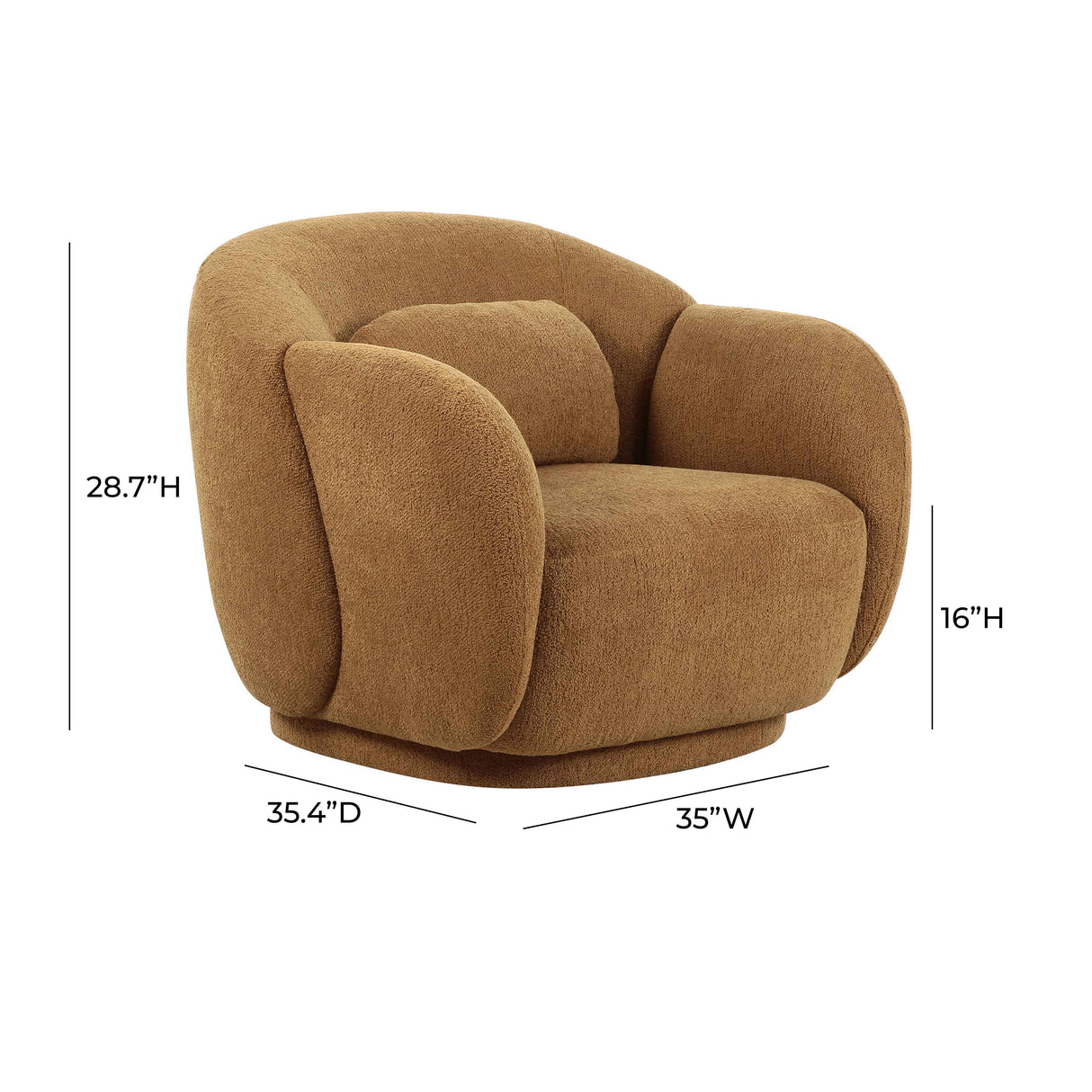 TOV Misty Brown Boucle Accent Chair