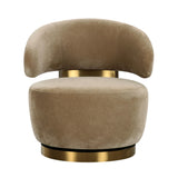 TOV Austin Oat Recycled Fabric Swivel Chair