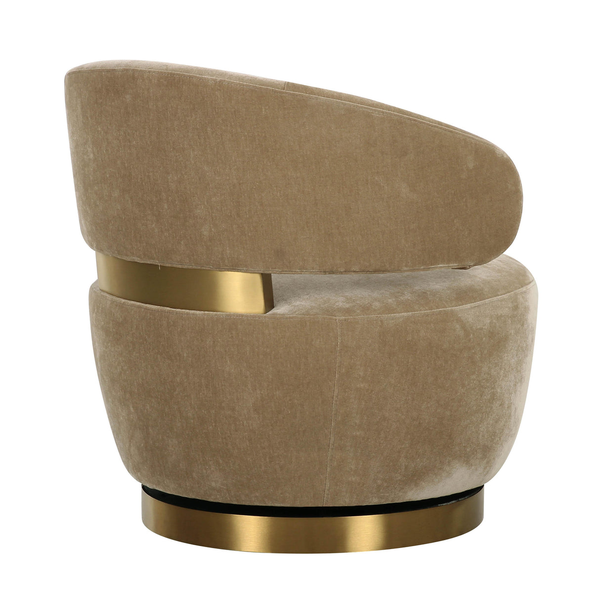TOV Austin Oat Recycled Fabric Swivel Chair