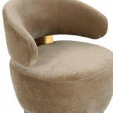 TOV Austin Oat Recycled Fabric Swivel Chair