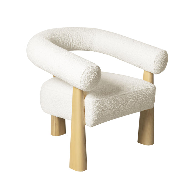 TOV Spara Cream Performance Boucle Accent Chair