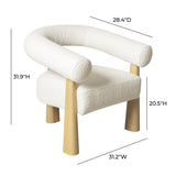 TOV Spara Cream Performance Boucle Accent Chair