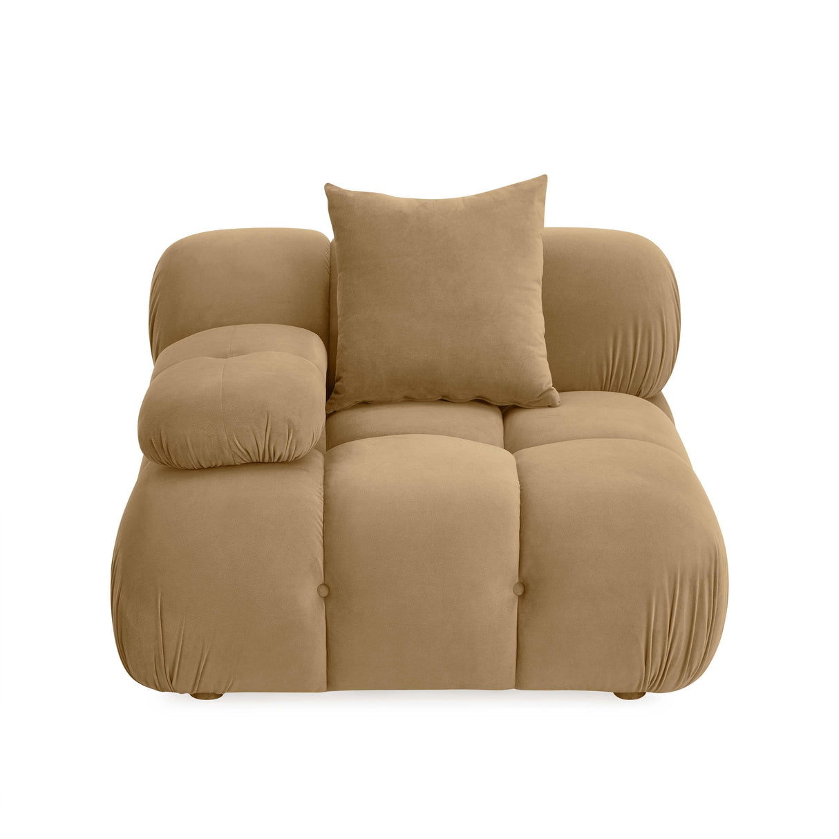 TOV Calliope Cafe Au Lait Performance Velvet Modular Corner Chair