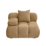 TOV Calliope Cafe Au Lait Performance Velvet Modular Corner Chair