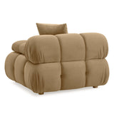TOV Calliope Cafe Au Lait Performance Velvet Modular Corner Chair