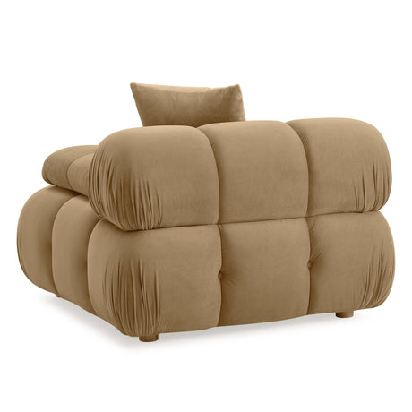 TOV Calliope Cafe Au Lait Performance Velvet Modular Corner Chair