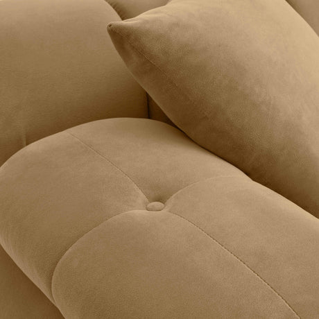 TOV Calliope Cafe Au Lait Performance Velvet Modular Corner Chair