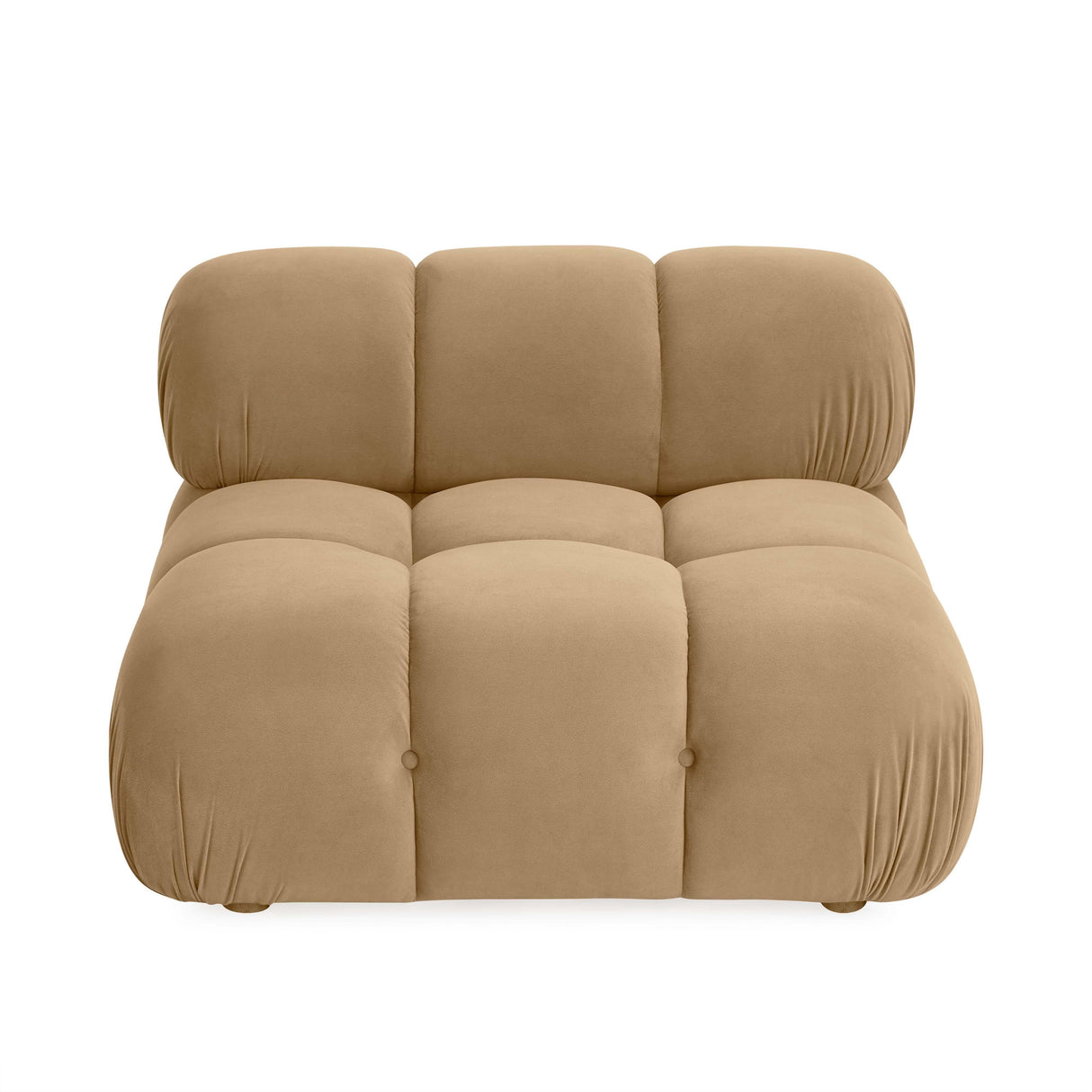 TOV Calliope Cafe Au Lait Performance Velvet Modular Armless Chair