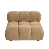 TOV Calliope Cafe Au Lait Performance Velvet Modular Armless Chair