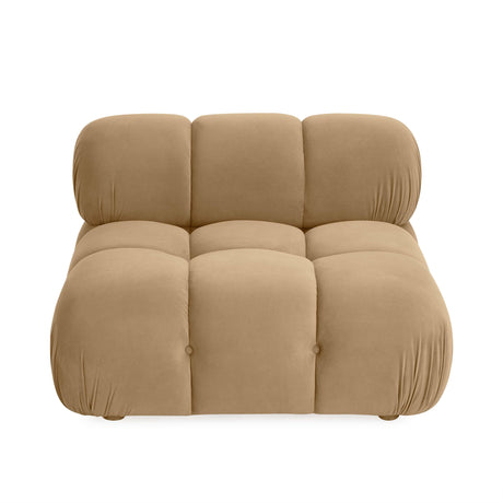 TOV Calliope Cafe Au Lait Performance Velvet Modular Armless Chair