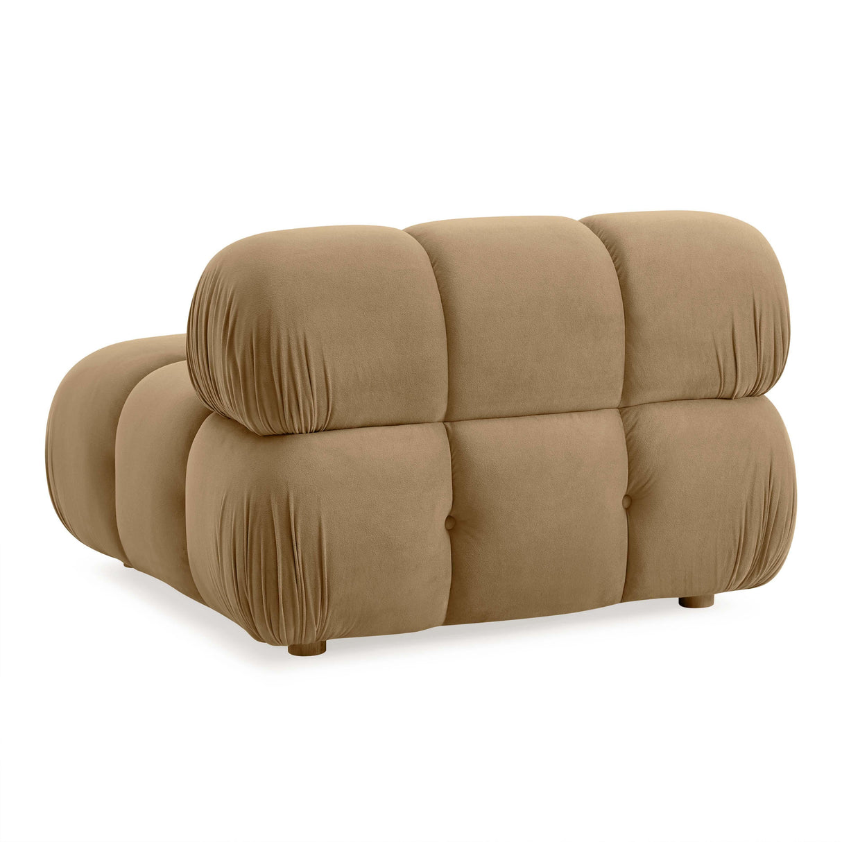 TOV Calliope Cafe Au Lait Performance Velvet Modular Armless Chair