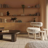 TOV Carmel Natural Vegan Shearling Accent Chair