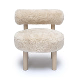 TOV Carmel Natural Vegan Shearling Accent Chair