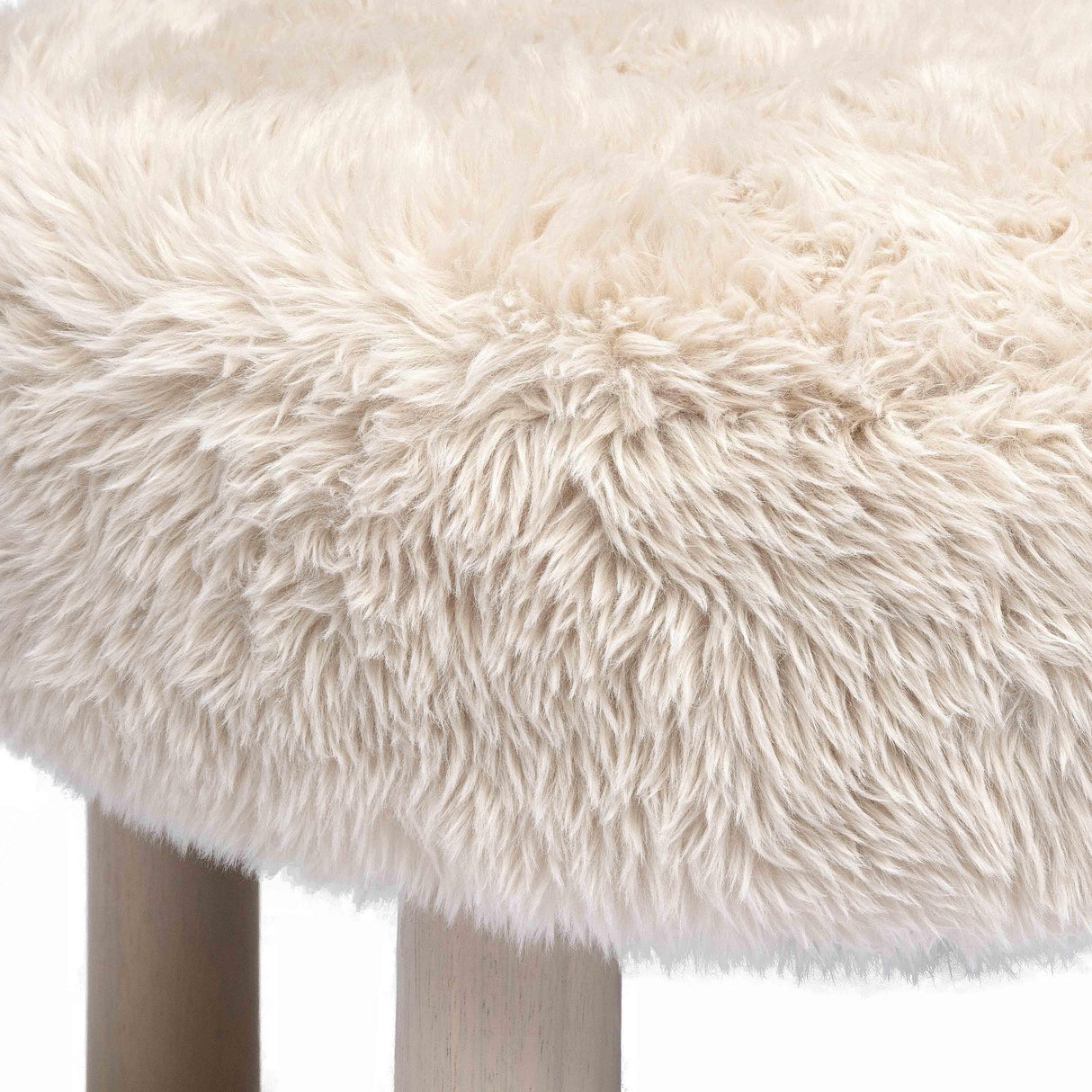 TOV Carmel Natural Vegan Shearling Accent Chair