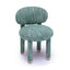 TOV Manu Teal Nubby Performance Fabric Side Chair