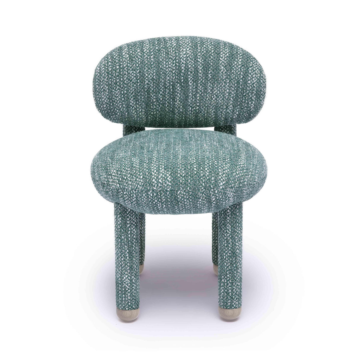 TOV Manu Teal Nubby Performance Fabric Side Chair