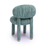TOV Manu Teal Nubby Performance Fabric Side Chair