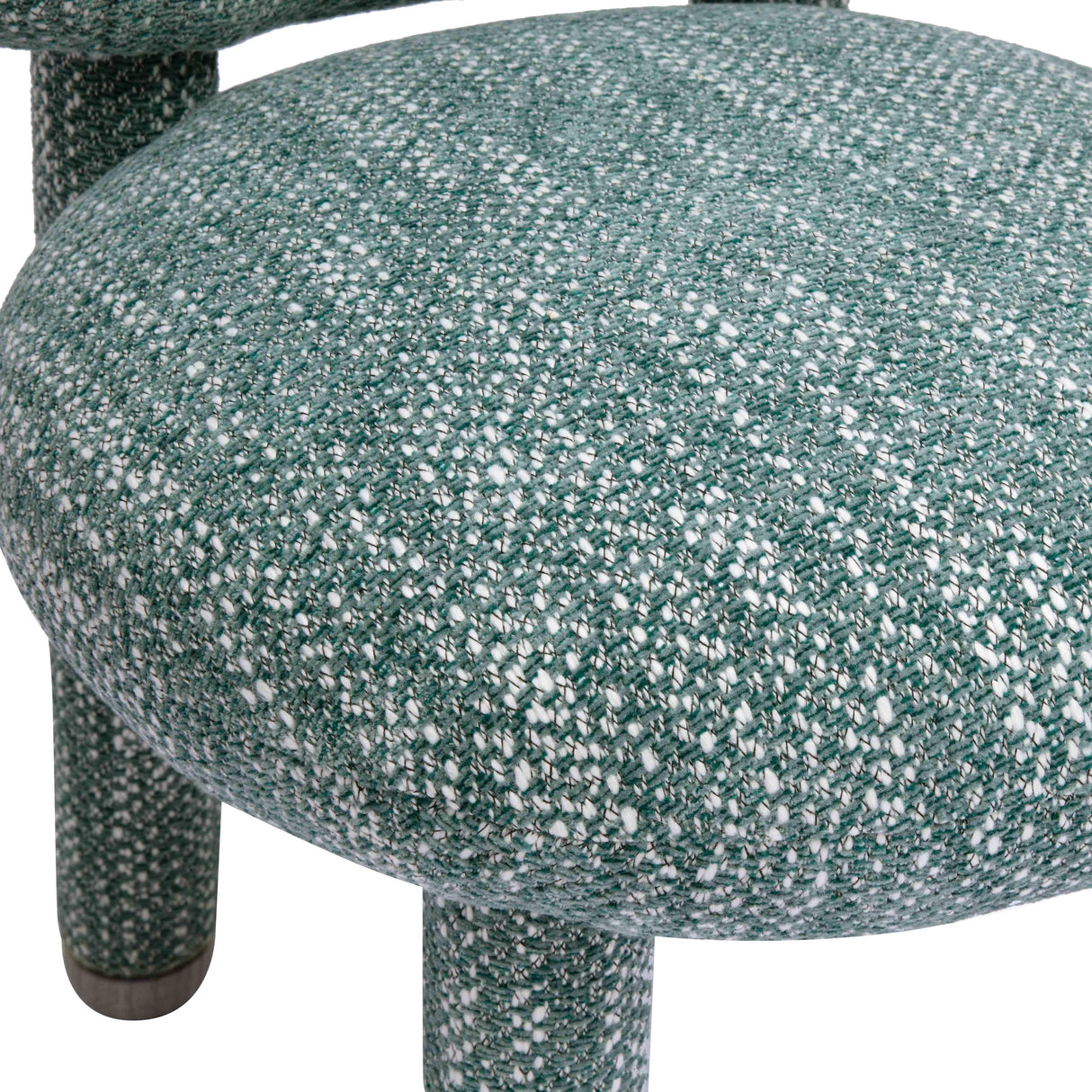 TOV Manu Teal Nubby Performance Fabric Side Chair