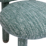 TOV Manu Teal Nubby Performance Fabric Side Chair