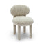 TOV Manu Beige Nubby Performance Fabric Side Chair