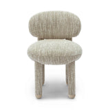 TOV Manu Beige Nubby Performance Fabric Side Chair
