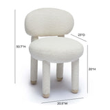 TOV Manu Cream Performance Boucle Side Chair