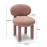 TOV Manu Rose Pink Performance Boucle Side Chair