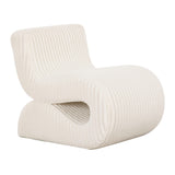 TOV Senna Cream Oversized Corduroy Accent Chair