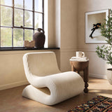 TOV Senna Cream Oversized Corduroy Accent Chair