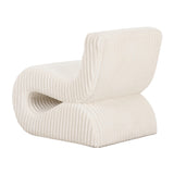 TOV Senna Cream Oversized Corduroy Accent Chair