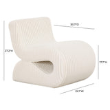 TOV Senna Cream Oversized Corduroy Accent Chair