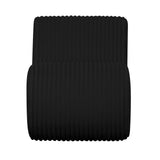 TOV Senna Black Oversized Corduroy Accent Chair