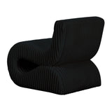TOV Senna Black Oversized Corduroy Accent Chair