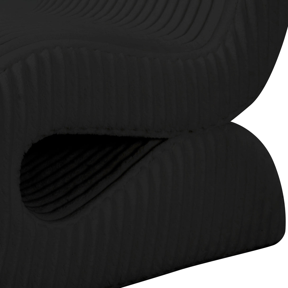 TOV Senna Black Oversized Corduroy Accent Chair