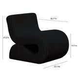 TOV Senna Black Oversized Corduroy Accent Chair